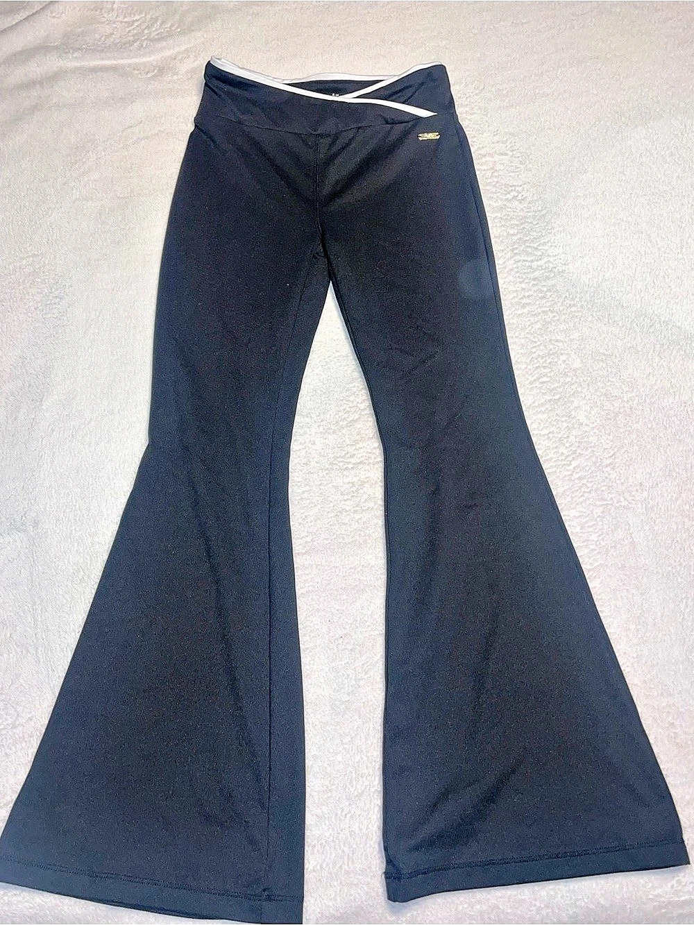 Girls Justice Black Flare Pants Size Medium 10 Like New